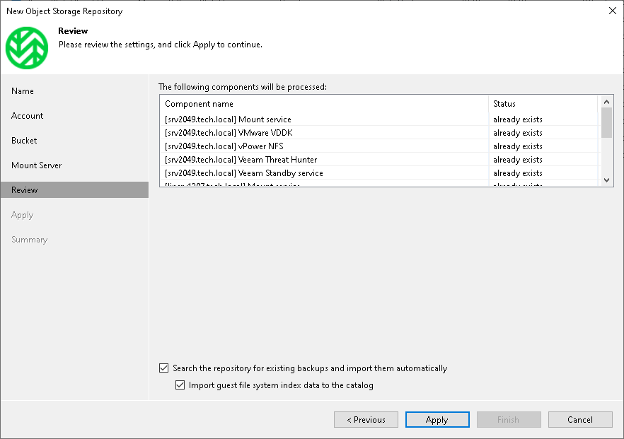 Step 6. Review Components