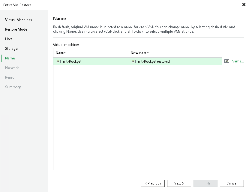 Step 6. Specify VM Name