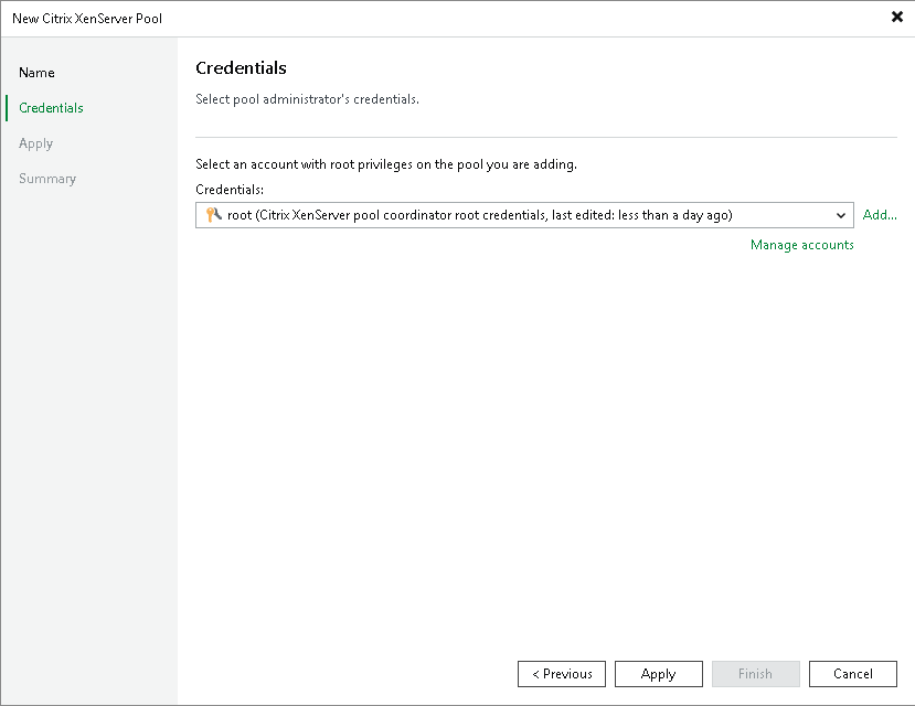 Step 3. Enter Credentials