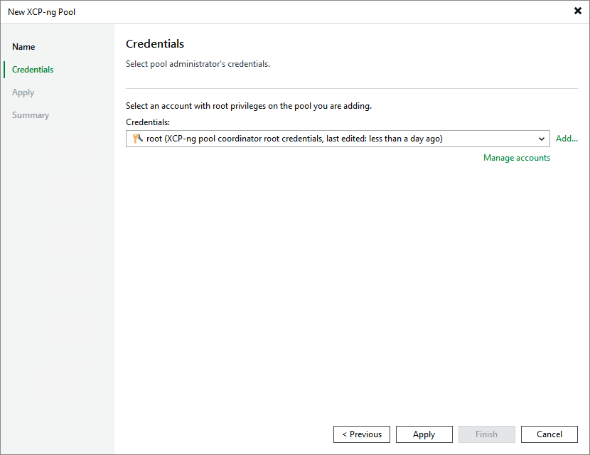 Step 3. Enter Credentials