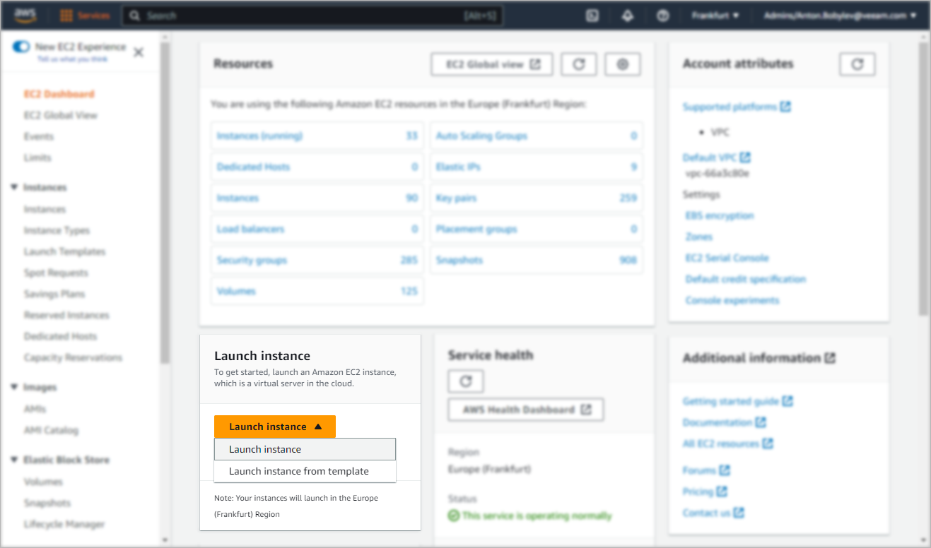 Launching Instance