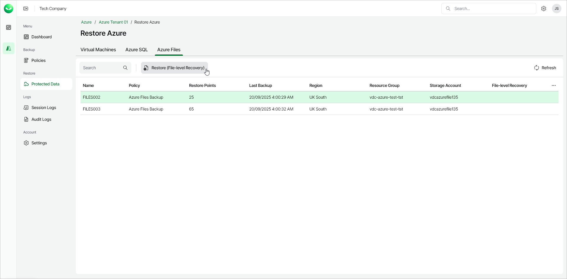 Step 1. Launch File-Level Recovery Wizard