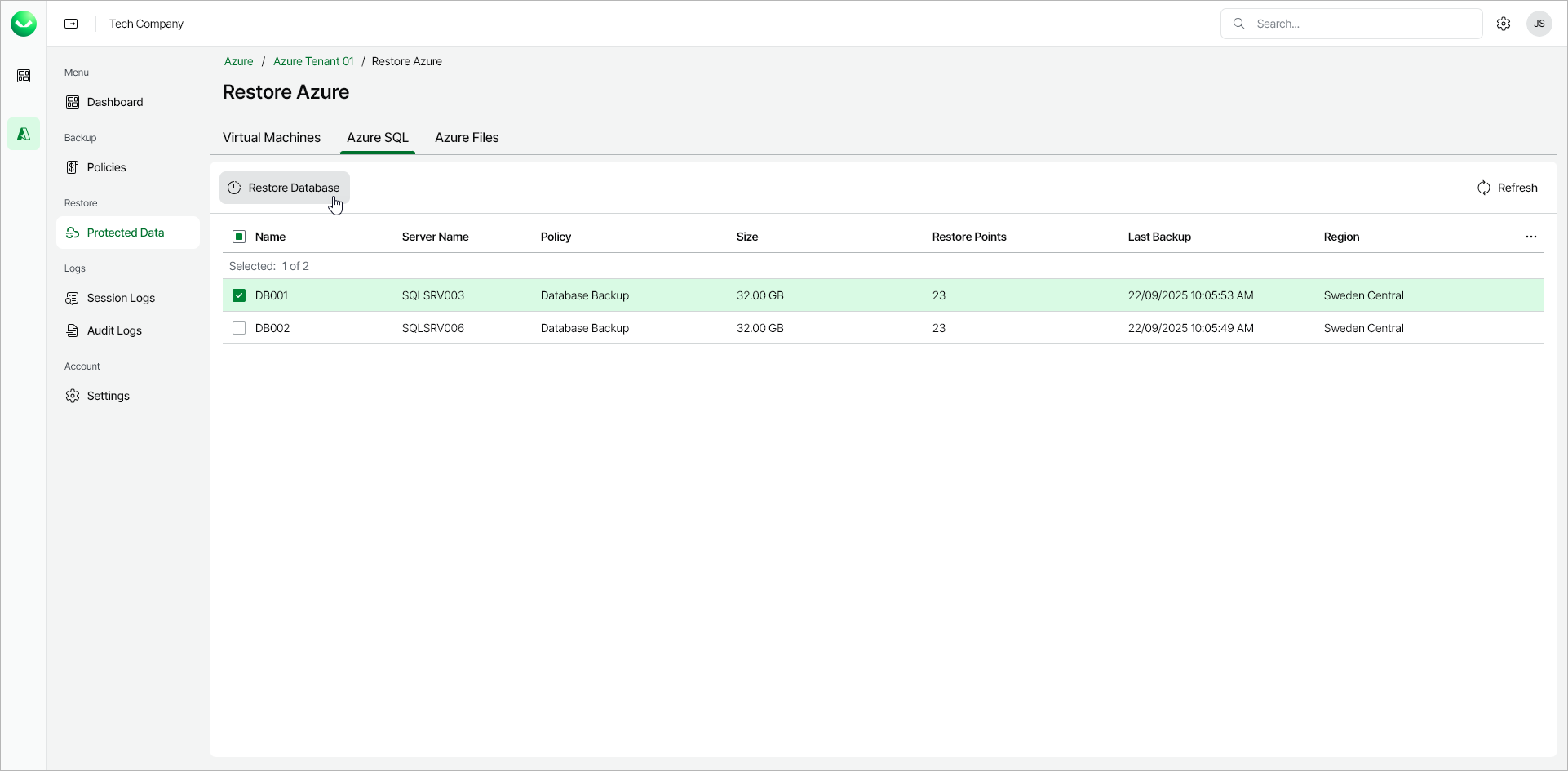 Step 1. Launch SQL Database Restore Wizard