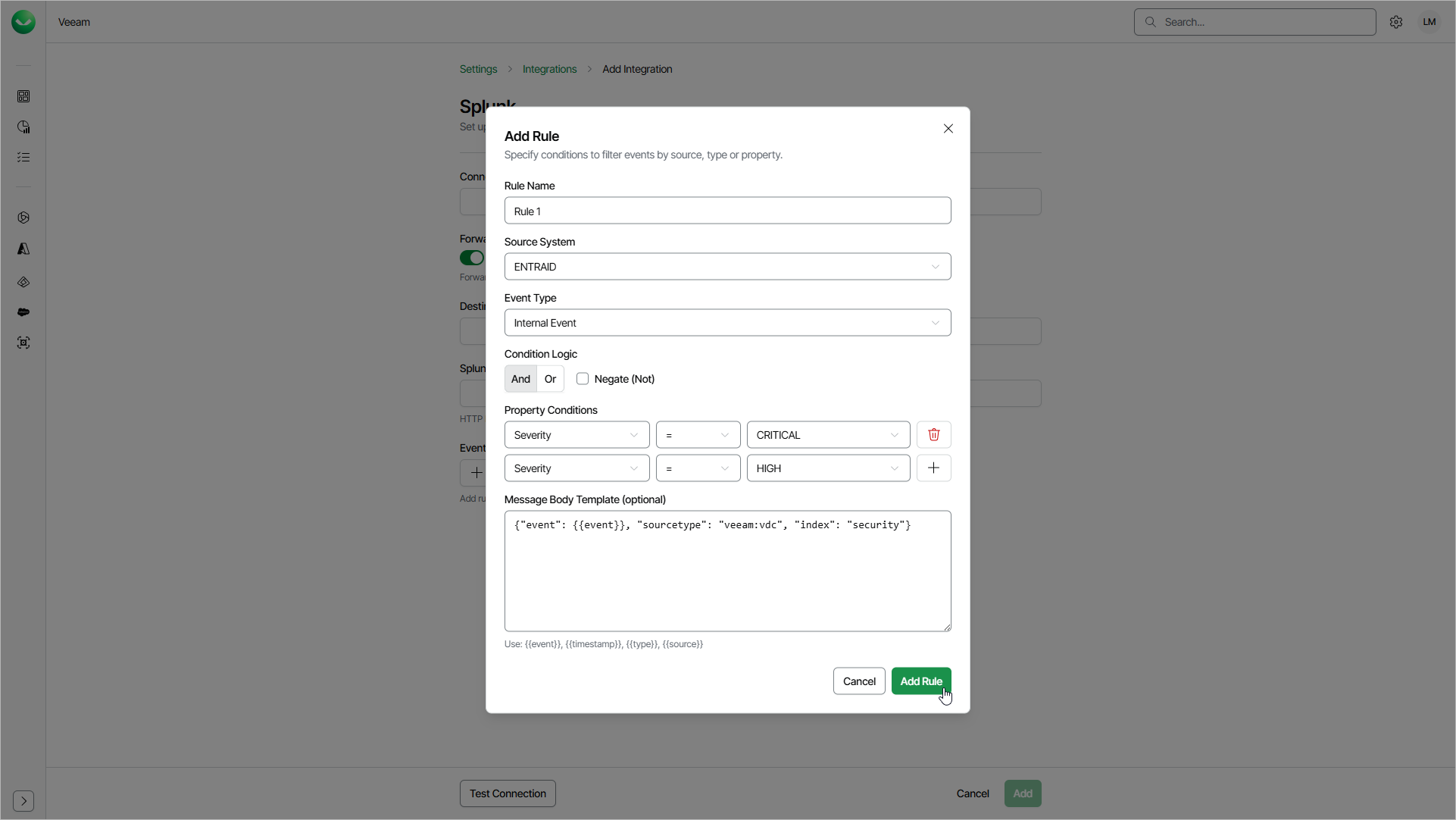 Configuring Event Rules