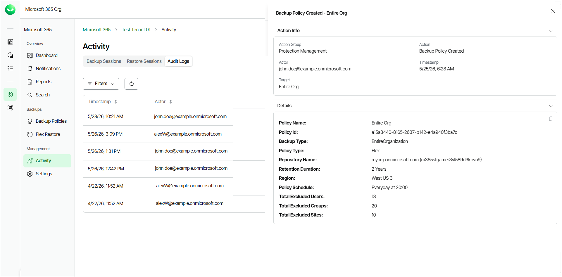 Viewing Audit Logs