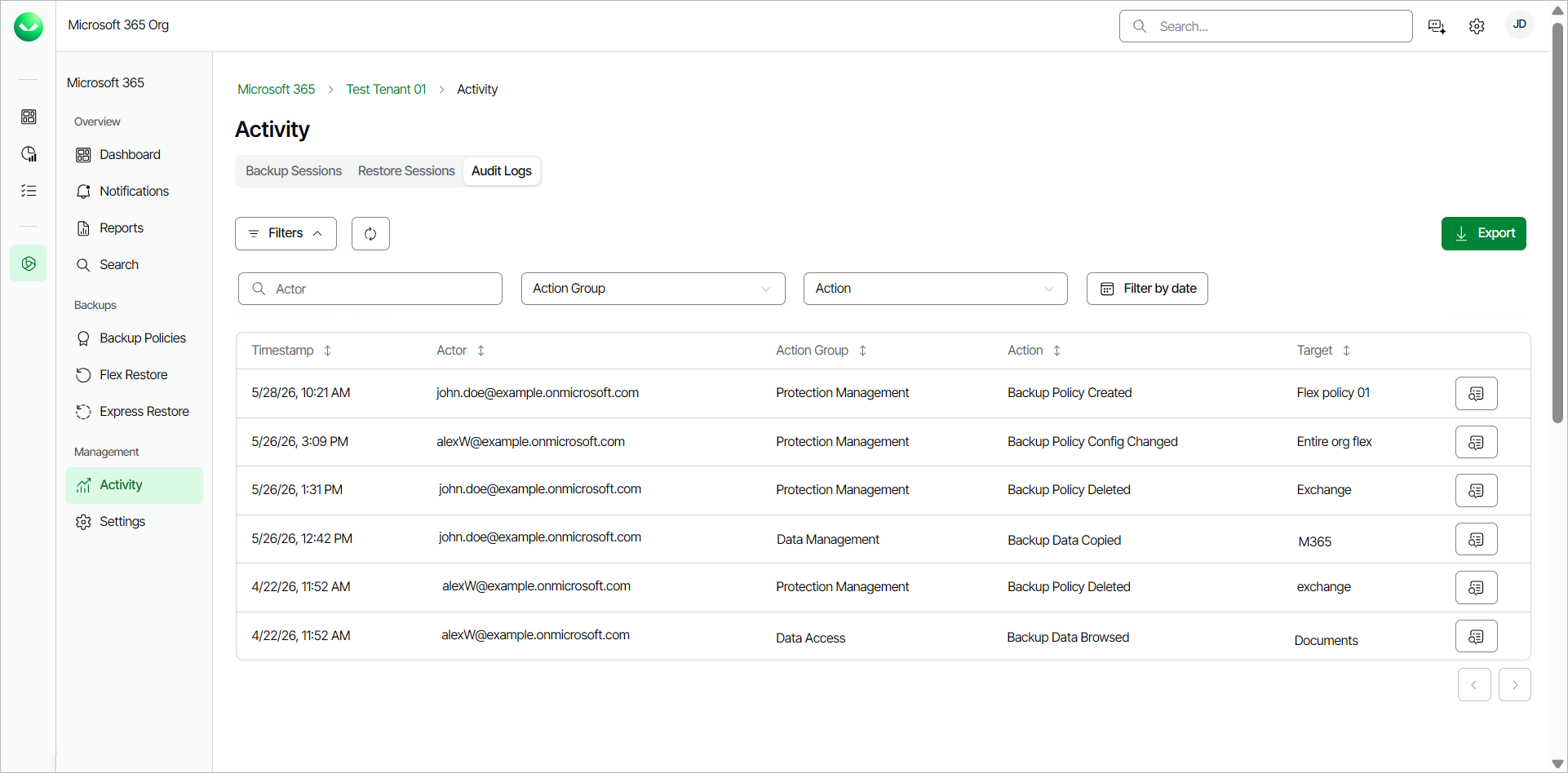 Viewing Audit Logs