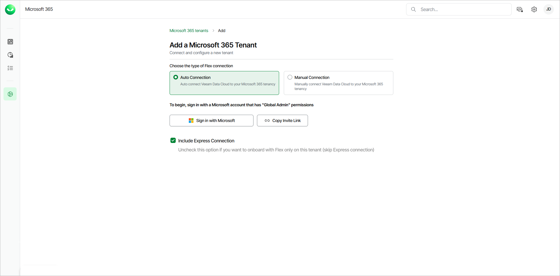 Adding Microsoft 365 Tenant