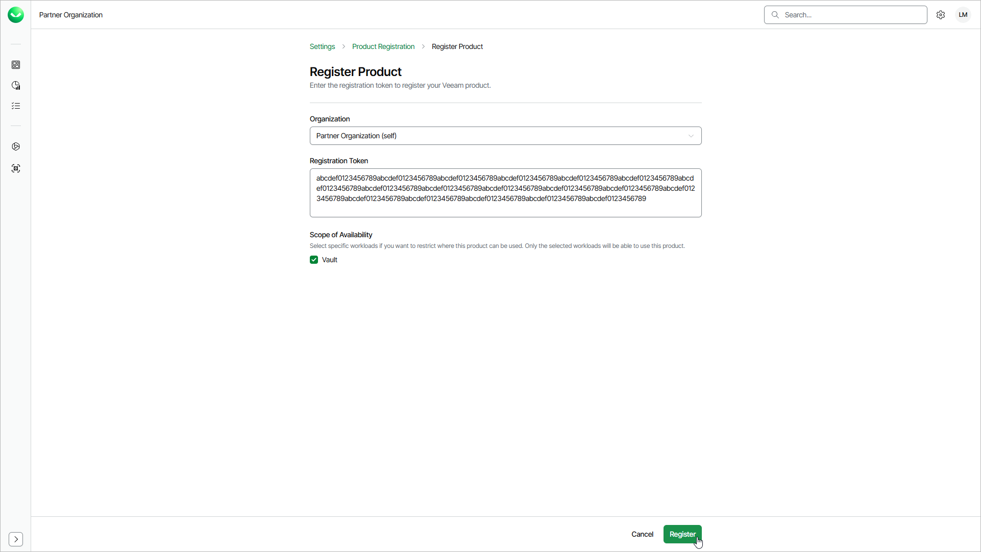 Registering Products