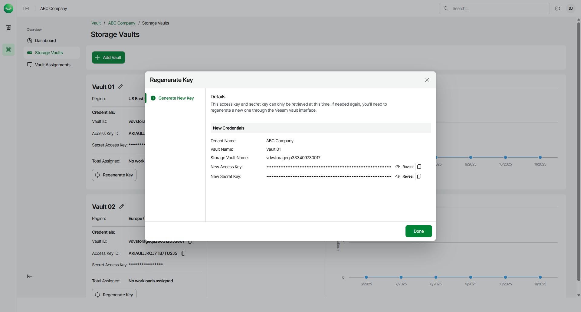 Retrieving Vault Storage Key