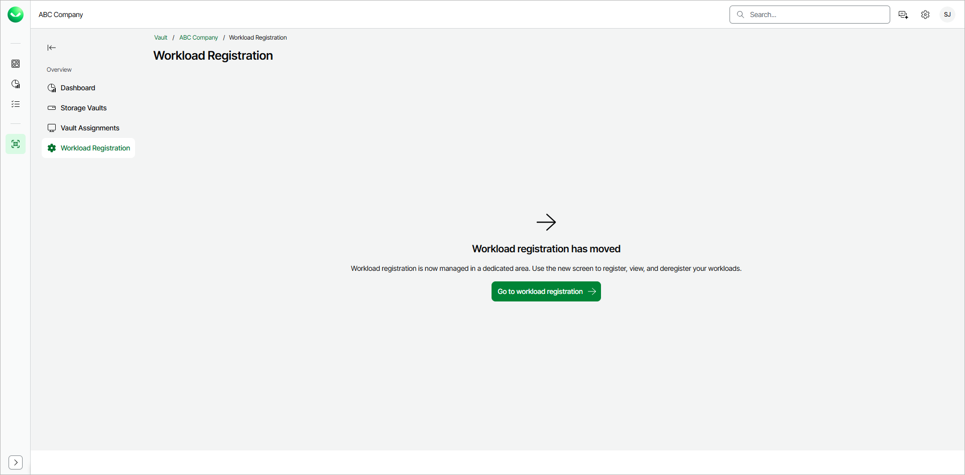 Viewing Registered Workloads