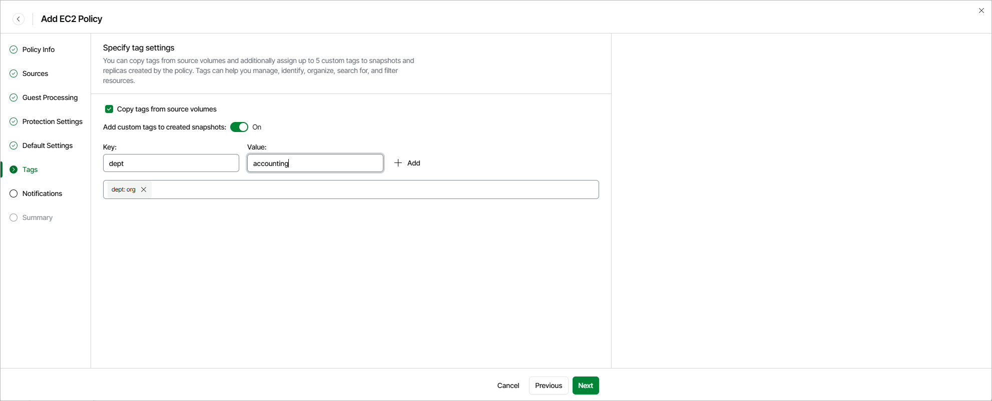 Enable AWS Tag Assignment