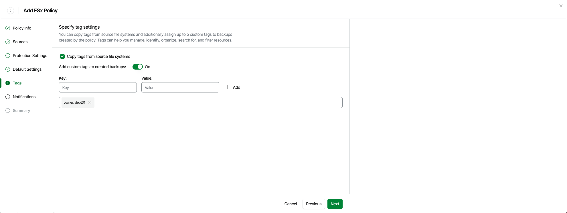 Enable AWS Tags Assignment