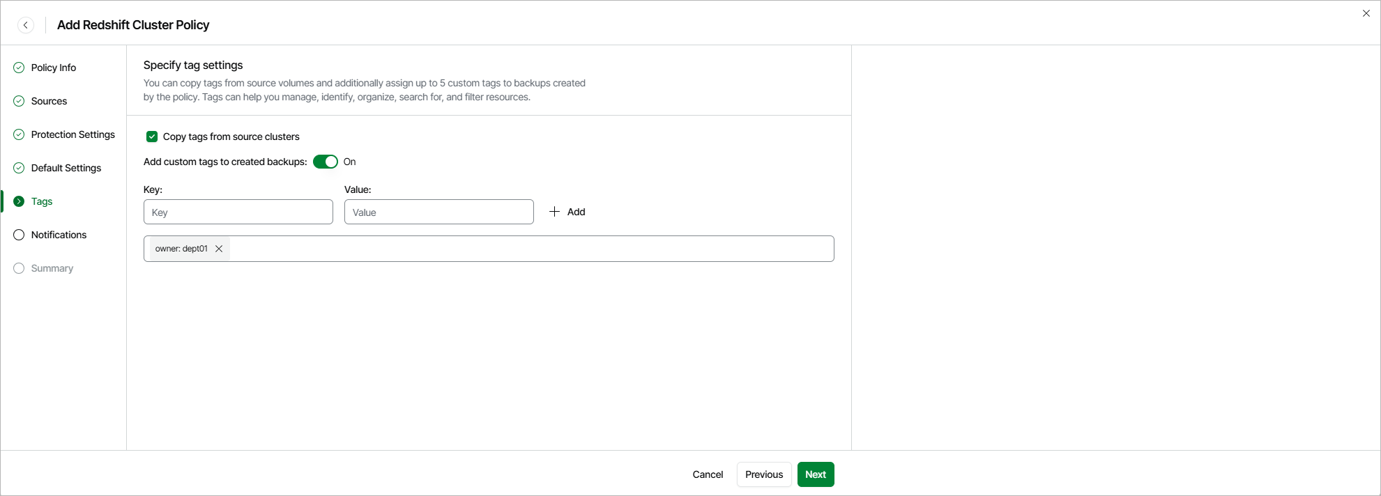 Enable AWS Tags Assignment