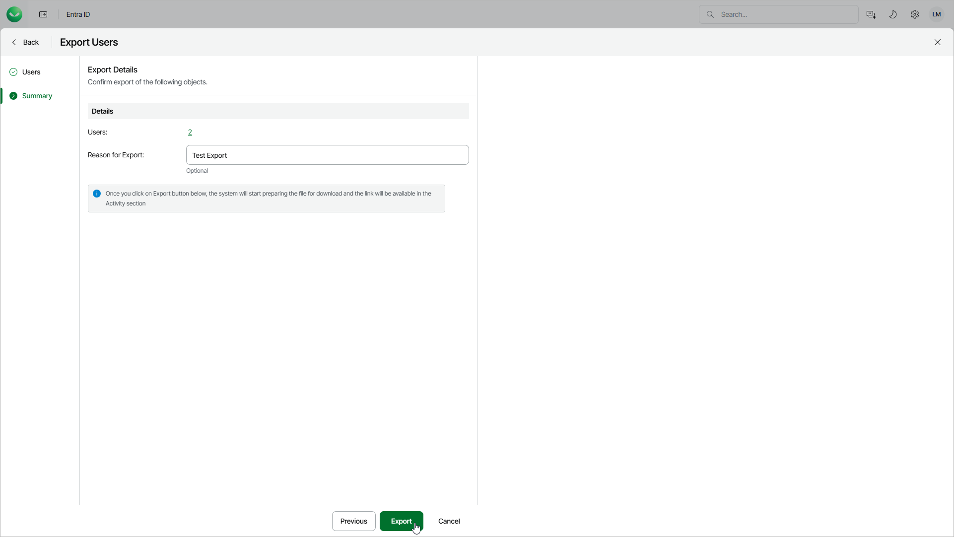 Finishing Work with Wizard