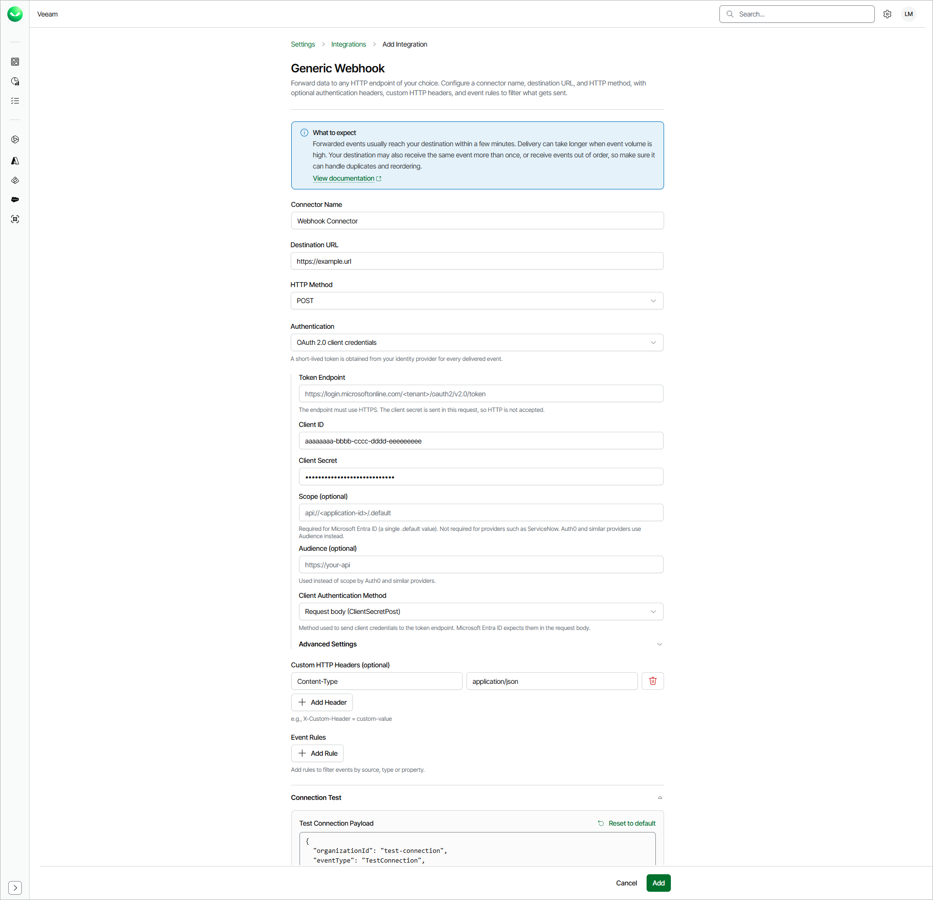 Adding Generic Webhook Integrations