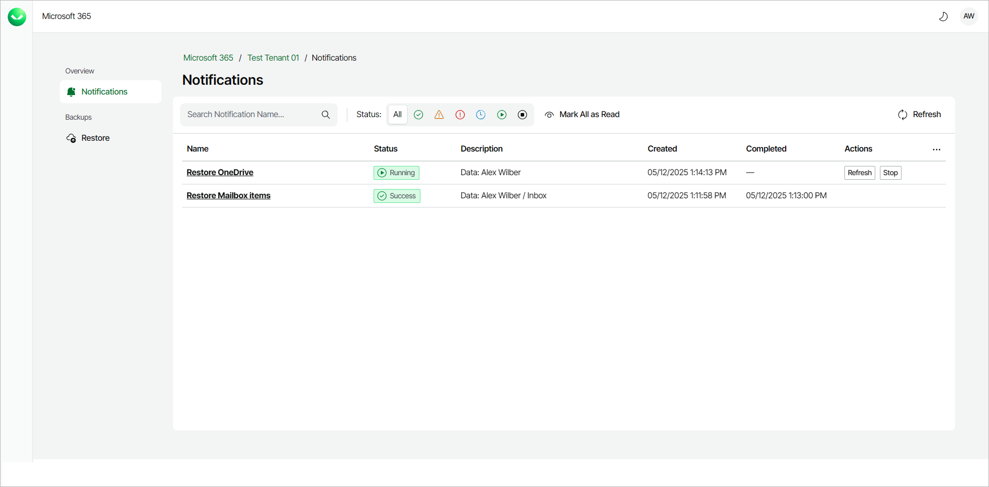 Restoring OneDrive Data