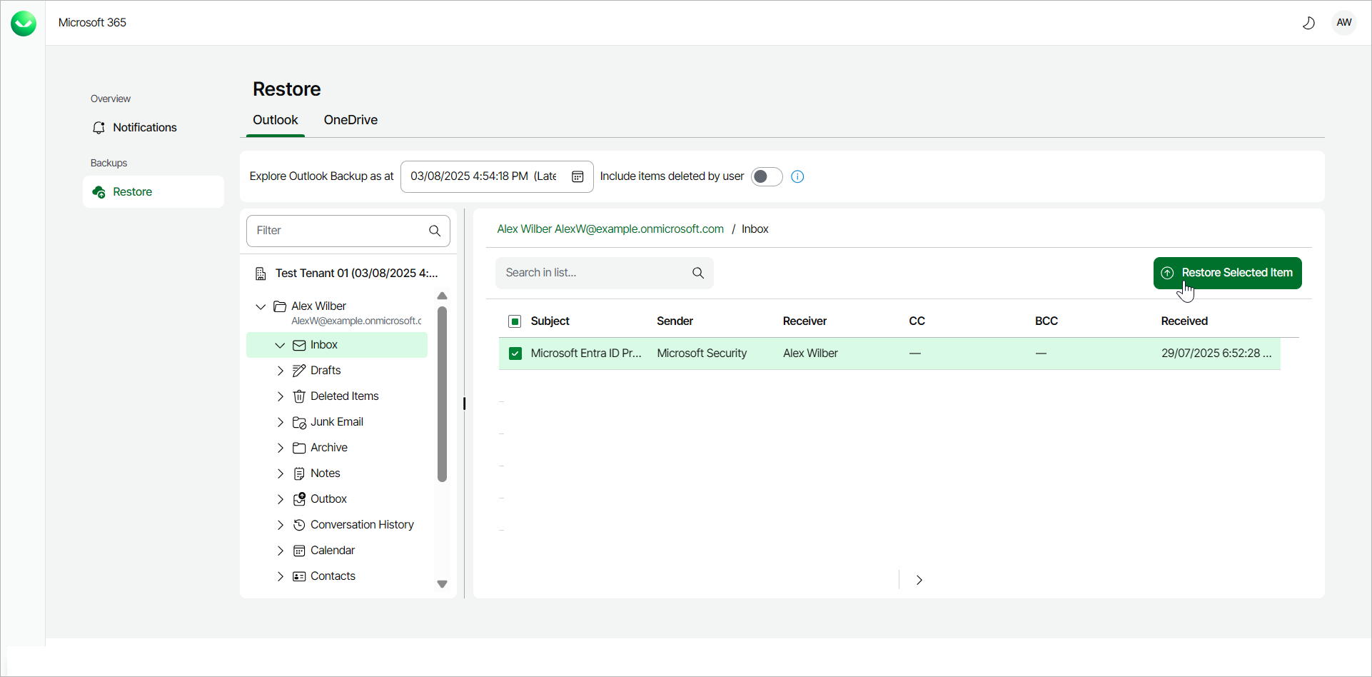 Restoring Outlook Data