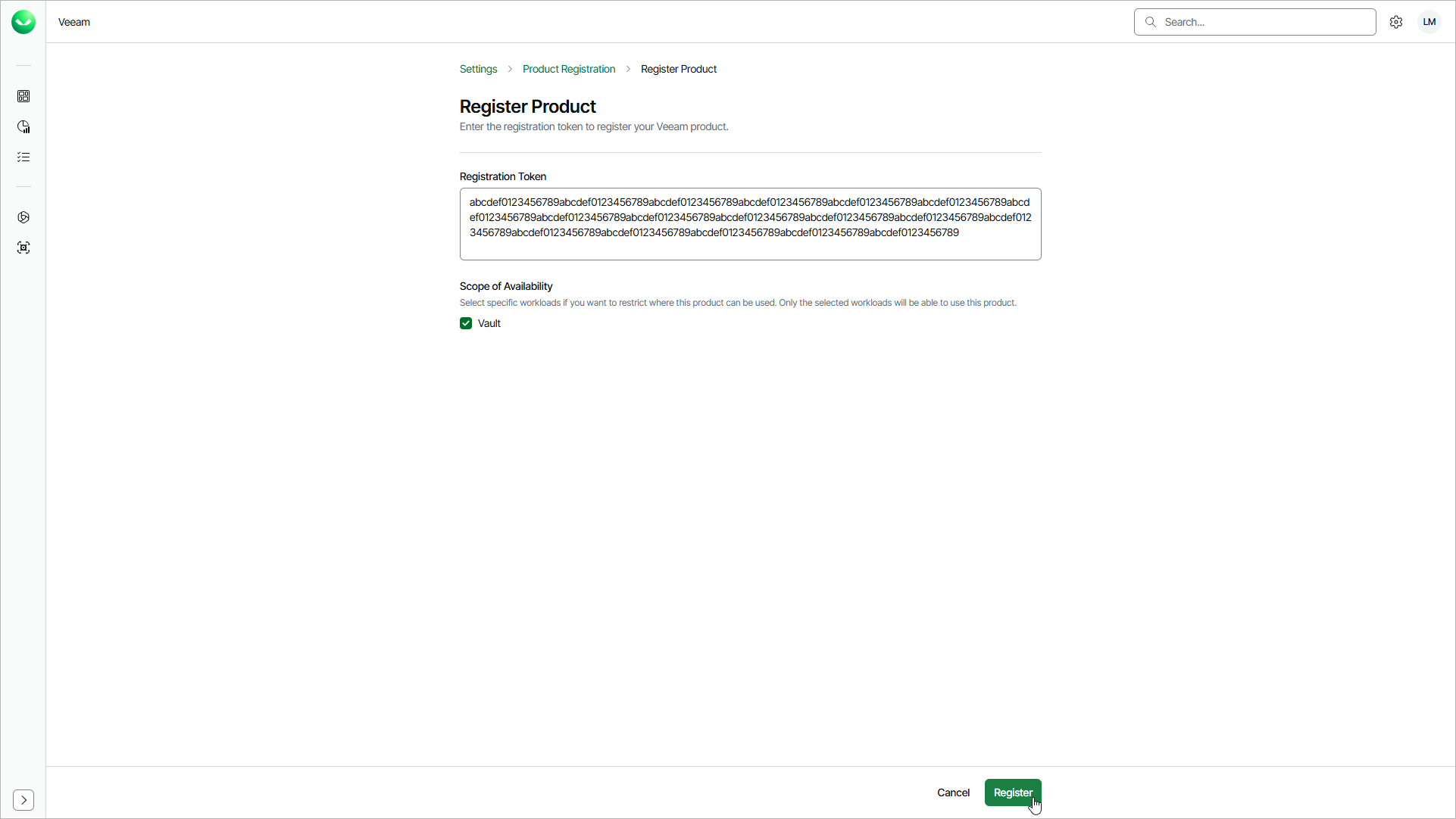 Registering Products