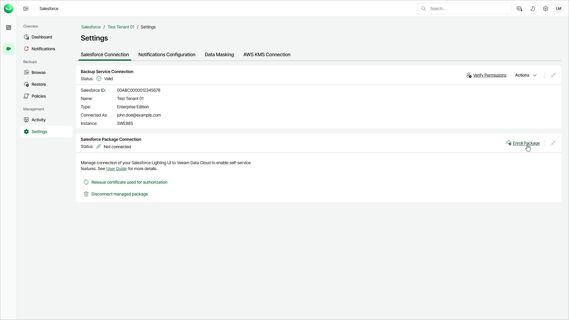 Enrolling Managed Package