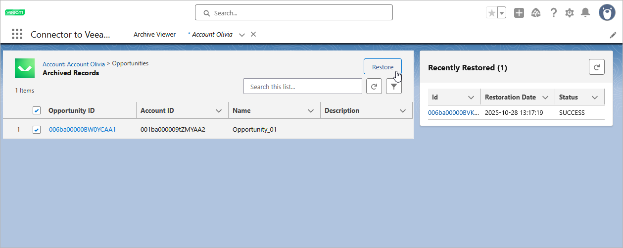 Configuring Restore Settings