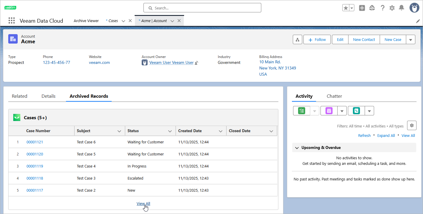 Viewing Archived Data