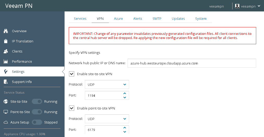 Configuring VPN Settings
