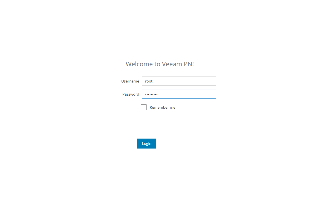 Accessing Veeam PN Portal