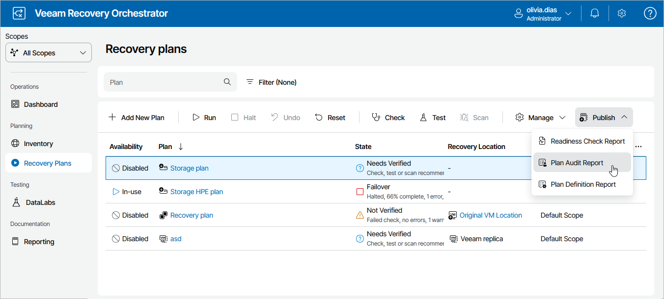 Generating Plan Definition Report