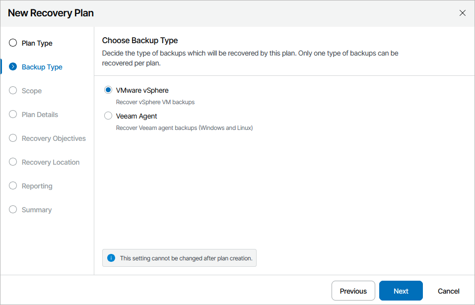 Adding Recovery Location