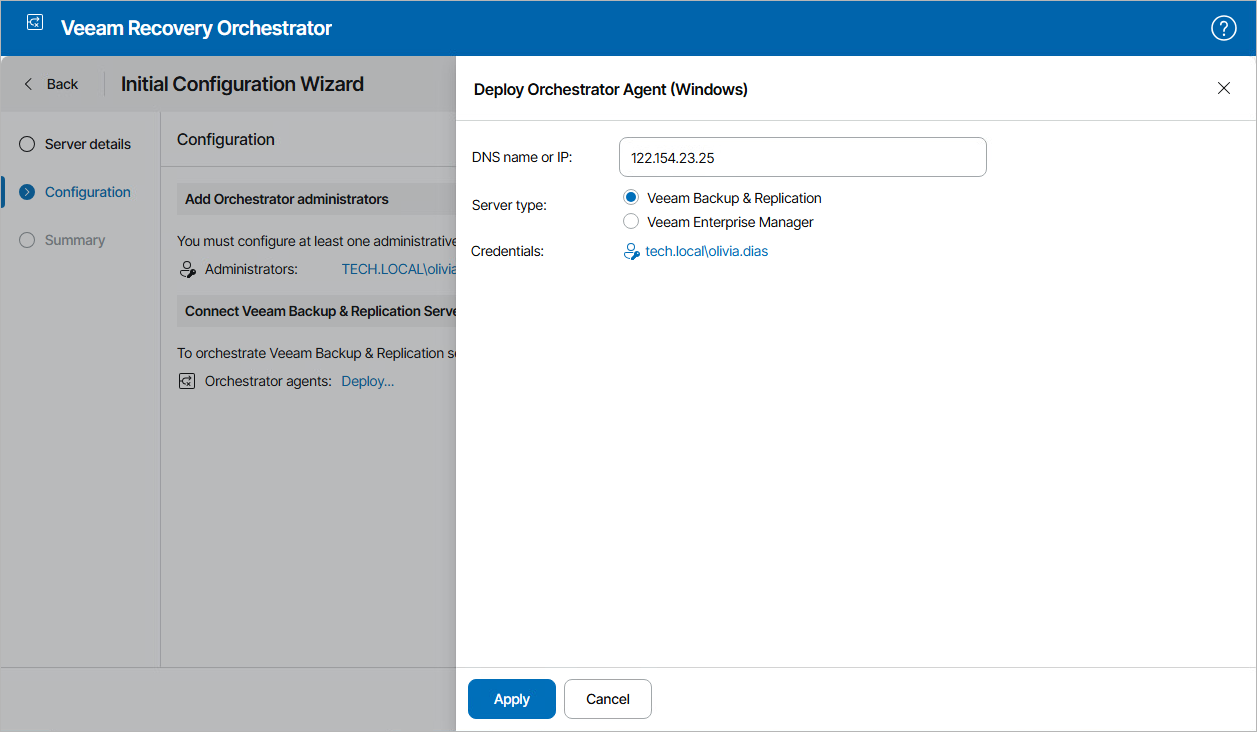 Configuring Orchestrator