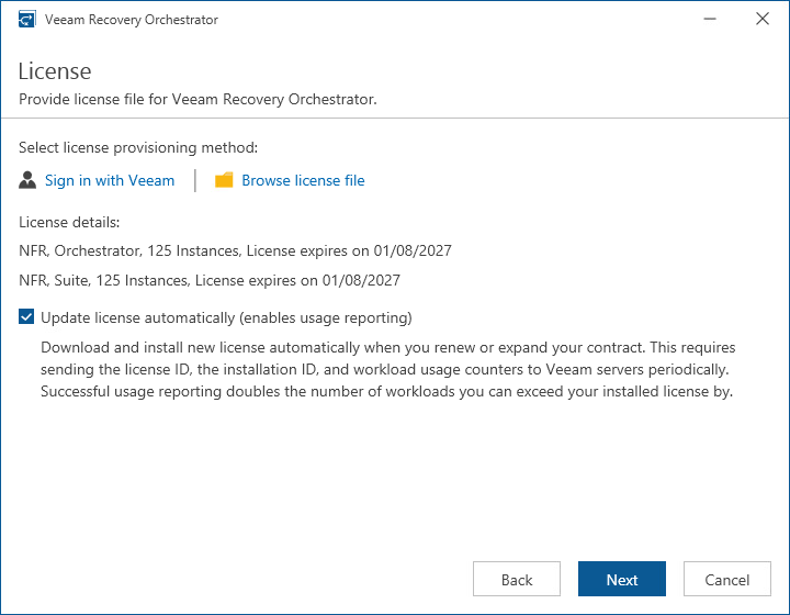 Installing Veeam Recovery Orchestrator