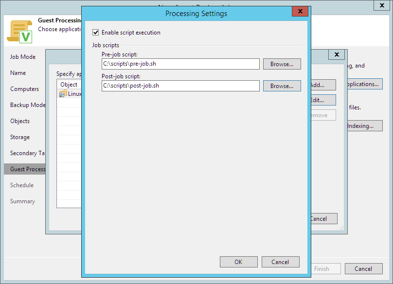 Backup Job and Snapshot Scripts
