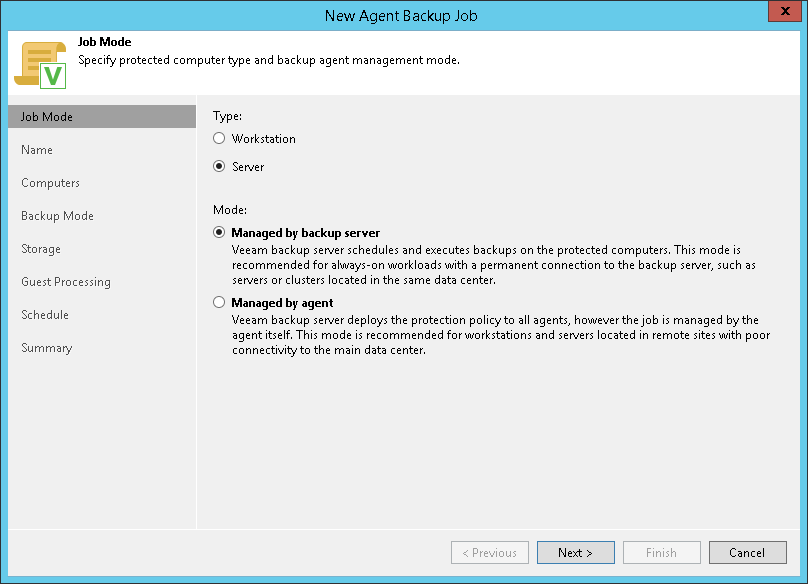 Step 2. Select Job Mode