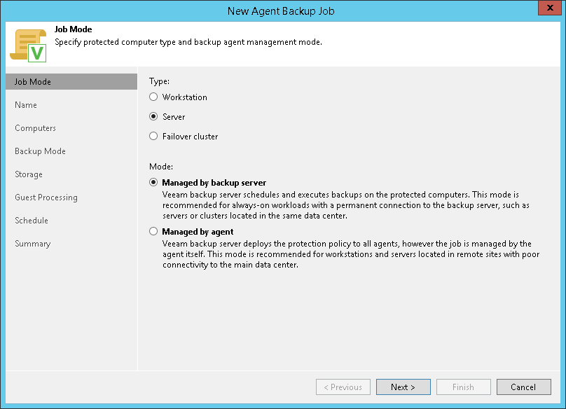 Step 2. Select Job Mode