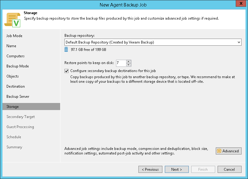 Veeam Backup Repository Settings