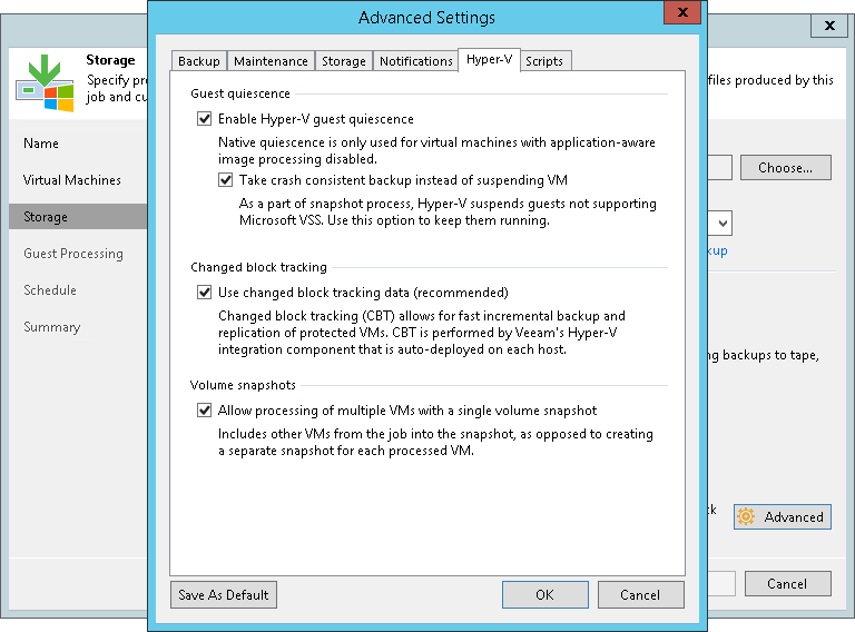 Microsoft Hyper-Vゲストの静止点作成機能