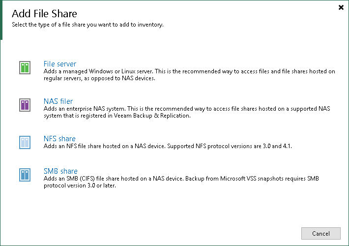 ステップ1：New File Shareウィザードの起動