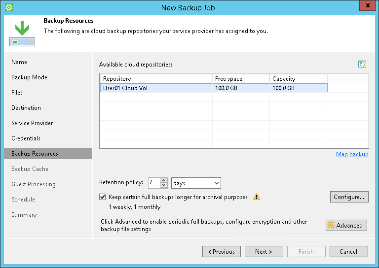 Veeam Cloud Connectリポジトリ設定