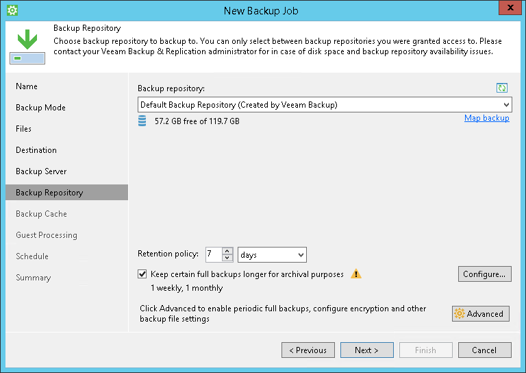 Veeam Backup Repositoryの設定