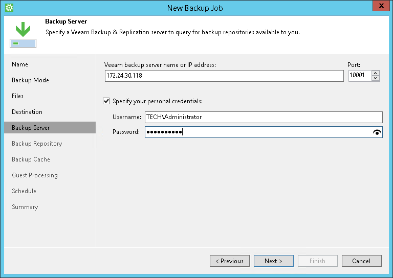 Veeam Backup Repositoryの設定