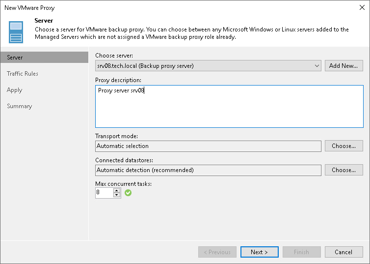 Step 3. Configuring VMware Backup Proxy