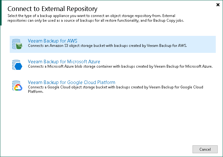ステップ1：New External Repositoryウィザードの起動