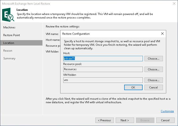 Step 4. Select ESXi Host for Snapshot Mounting