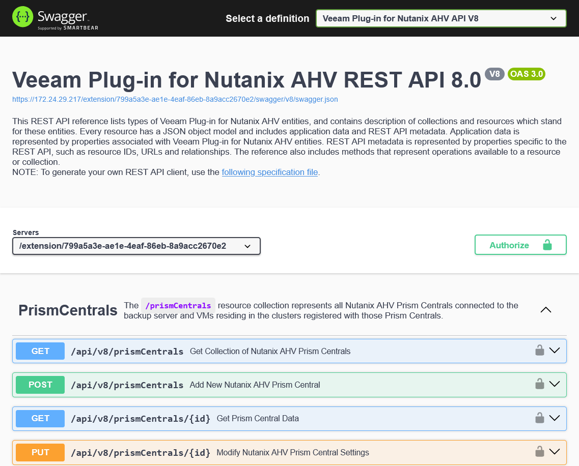 Evaluation with Swagger UI