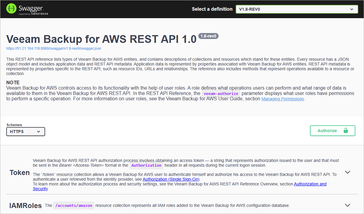 Welcome to the Veeam Backup for AWS REST API