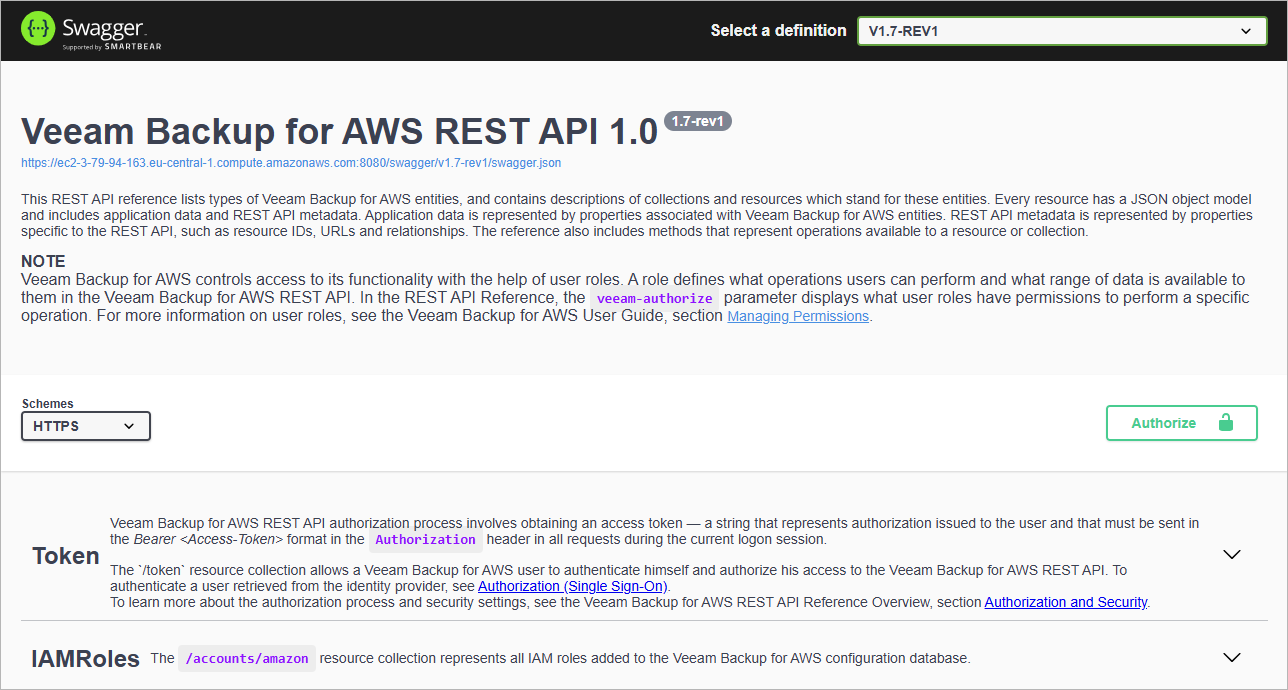 Welcome to the Veeam Backup for AWS REST API