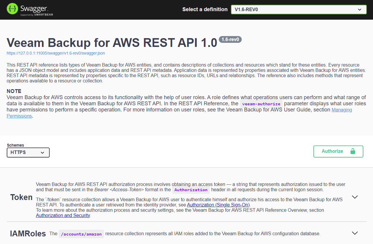 Welcome to the Veeam Backup for AWS REST API