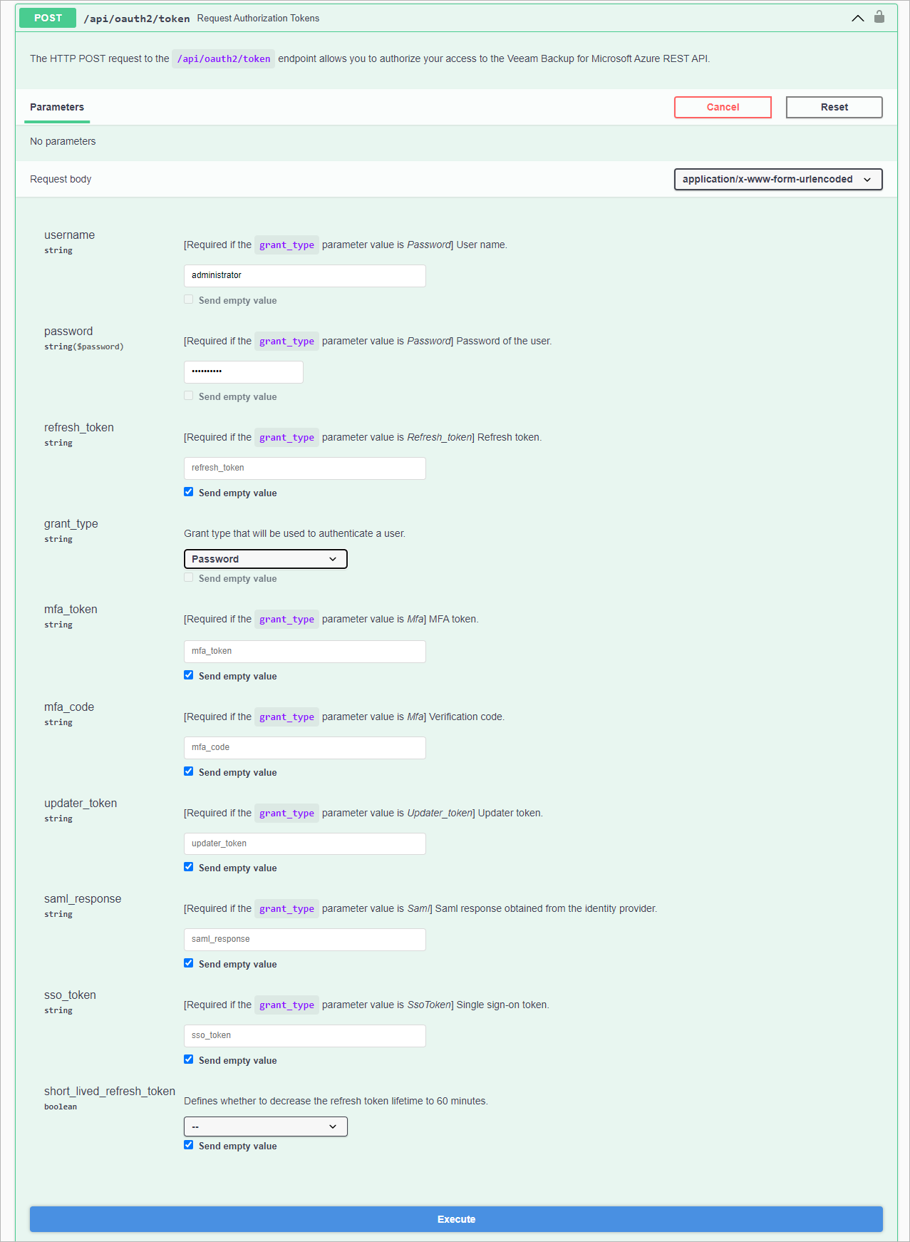 Requesting Authorization Tokens