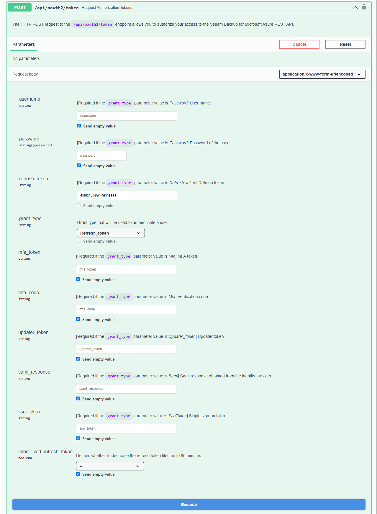 Requesting Authorization Tokens