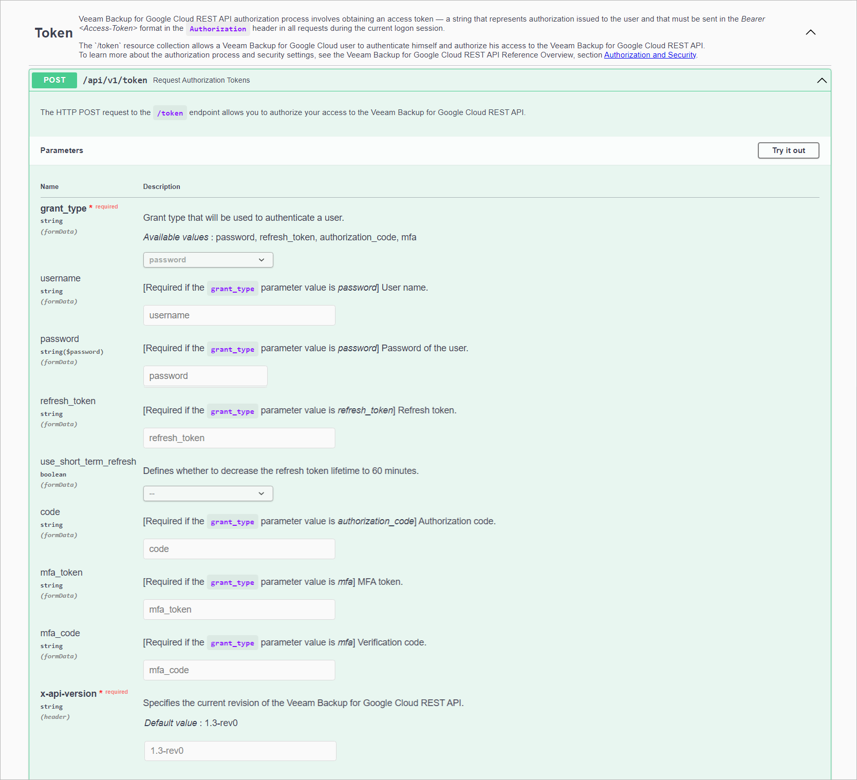 Getting Authorization Token